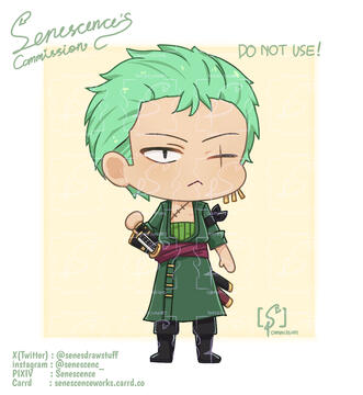 Zoro - One Piece || Chibi - simple background