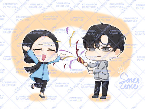 OC x Canon || Chibi (x2) - simple background